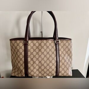 💙 Gucci Canvas Handbag w Authentic Drawstring Dust Bag - Authentic EUC